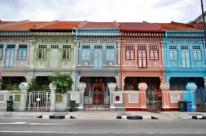 Colorful Peranakan Street Houses